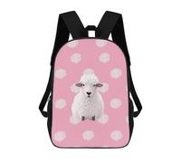 FekiLoot White Sheep Backpack Laptop Computer Bag Large Travel Backpack Custom Print Bookbag Work Casual Daypack
