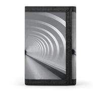 FekiLoot White Subway Tunnel Men's Wallet Extra Capacity Trifold Wallet Thin & Stylish Trifold Card Holder with ID Window