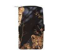 FekiLoot Wild Animal Leopard Wallet for Men Women Large Capacity Purse Clutch Bag Handbag Checkbook Cash Credit Cards