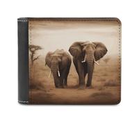 FekiLoot Wild Animals Elephants Wallet Fashionable Slim Leather Wallet with Multiple Card Slots And Hidden Compartments Wallets