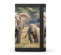 FekiLoot Wild Animals Elephants Wallet Slim Trifold Wallets with Multiple Card Slots Credit Card Holder Pocket Coin Purse