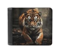 FekiLoot Wild Animals Tiger PU Leather Wallet Bifold Wallet Front Pocket Wallets Fashion Purse Slim Billfold Credit Card Holder