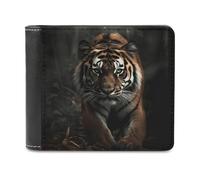 FekiLoot Wild Animals Tiger PU Leather Wallet Bifold Wallet Front Pocket Wallets Fashion Purse Slim Billfold Credit Card Holder