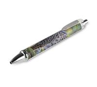 FekiLoot Wild Bobcat Ballpoint Pens Retractable Black Ink Ballpoint Pens 0.5mm Medium Point Smooth Writing Pattern Pen with Super Soft Grip Cute Work Supplies for Men Women 1 PCS