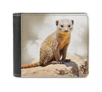 FekiLoot Wild Meerkats PU Leather Wallet Bifold Wallet Front Pocket Wallets Fashion Purse Slim Billfold Credit Card Holder