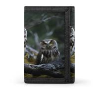 FekiLoot Wild Owl Birds Men's Wallet Extra Capacity Trifold Wallet Thin & Stylish Trifold Card Holder with ID Window