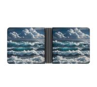 FekiLoot Wild Seas Wallet Slim Leather Bifold Wallet Extra Capacity Wallets with Multiple Card Slots Men Billfold