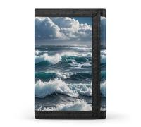 FekiLoot Wild Seas Wallet Slim Trifold Wallets with Multiple Card Slots Credit Card Holder Pocket Coin Purse