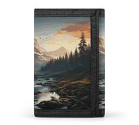 FekiLoot Wilderness Men's Wallet Extra Capacity Trifold Wallet Thin & Stylish Trifold Card Holder with ID Window