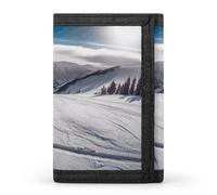 FekiLoot Winter Skiing Men's Wallet Extra Capacity Trifold Wallet Thin & Stylish Trifold Card Holder with ID Window