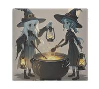 FekiLoot Witch and The Cauldron Seat Cushion Memory Foam Upholstery Chair Cushion with Removable Cover Square Large Pillows Seating Floor Support Pillow for Car Office Kitchen Couch