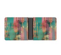 FekiLoot With Dots And Stripes Leather Wallet Double-Sided Different Images Bifold Wallet Ultra Strong Stitching Slim Wallets