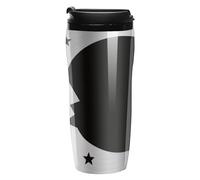FekiLoot Wolf Moon Symbol Insulated Tumbler Reusable Plastic Iced Coffee Cup with Lid Double Walled Hot Coffee Travel Mug Gifts for Women Men BPA Free 12 Oz