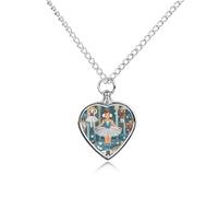 FekiLoot Women's Nutcracker Ballet Xmas Dance Urn Necklace for Ashes Heart Cremation Jewelry Memorial Keepsake Pendant Locket Ash Holder Memory Jewelry for Women Men to Hold Ashes of Loved Ones