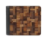 FekiLoot Wood Wallet Fashionable Slim Leather Wallet with Multiple Card Slots And Hidden Compartments Wallets