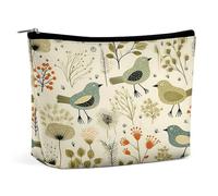 FekiLoot Yellow Leaves Chicken Toiletry Bag Travel Cosmetic Bag with Zipper Personalized Makeup Pouch Makeup Pouch for Women for Use in Daily Life Travel Other Occasions