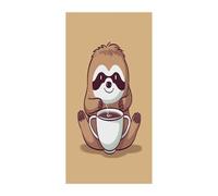 FekiLoot Yoga Sloth Coffee Door Curtain Blackout Door Curtains for Doorway Privacy Divider Drapes Temporary Door Insulation Cover Single Piece Doorway Curtains 70" X 35.4"