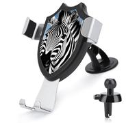 FekiLoot Zebra Car Phone Holder Mount Strongest Suction & Clip Cell Phone Mount for Dashboard Windshield Vent Fits 4-6" Phones (Straight Vent Only)