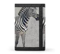 FekiLoot Zebra on The Wall Wallet Men's Trifold Wallet Extra Capacity Credit Card Holder Cards Purse Front Pocket
