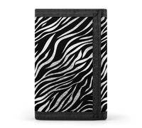 FekiLoot Zebra Print Men's Wallet Extra Capacity Trifold Wallet Thin & Stylish Trifold Card Holder with ID Window