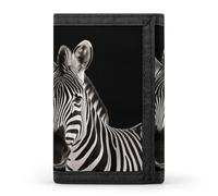 FekiLoot Zebra Trifold Wallet Slim Credit Card Holder Stylish Trifold Billfold Minimalist Front Pocket Friendly Purses