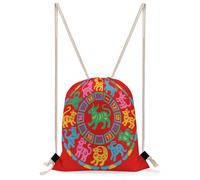 FekiLoot Zodiac Papercut Art Drawstring Backpack Sports Gym Bag Drawstring Bags Foldable Backpack for Women Men