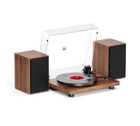 FEKTIK Record Player for Vinyl with Speakers,Bluetooth Turntable for Vinyl Records with 36W HiFi Stereo Speakers,Magnetic Cartridge & Adjustable Counter Weight and Anti-Skating,RCA Output