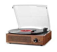Vinyl Record Players Vintage Turntable for Vinyl Records with Speakers Belt-Driven Turntables Support 3-Speed, Bluetooth Wireless Playback, Headphone, AUX-in, RCA Line LP Vinyl Players