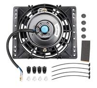 Fekuar 6 Inch Slim 650CFM Radiator Cooling Fans Universal Slim Pull Push 12V 80W Direct Replacement Electric Fan with Mount Kit, black