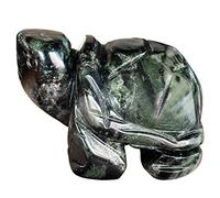 Fekuar Kambaba Jasper Stone Turtle Statue, Hand Carved Tortoise Animal Collectible Sculpture Fengshui Healing Crystal 1.5"(40mm)