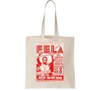 Fela Kuti Canvas Tote Bag - Reusable Cotton Shopping Bag, Natural