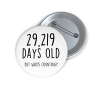 Felbridge Studio - 80th Birthday Badge - 80th Birthday Gifts - for Men Women Large Funny Him Her Nan 1943 Friend - 80th Birthday Badges for Adults - Wife Husband Mum Dad Grandad - 59mm
