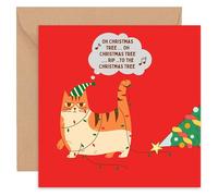Felbridge Studio - Cat Christmas Cards - Funny Humorous Xmas Card for Daughter Mum Dad Husband Wife Friends Family Cousin Boyfriend Him Her Son - Luxury Fancy Gift - 2024-14cm