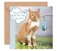 Felbridge Studio - Cat Easter Cards - Easter Card - Mum Grandson Granddaughter Son Daughter in Law Sister Brother Husband Wife Boyfriend Girlfriend Best Friend Niece Nephew Family Kids Cute -14cm