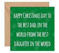 Felbridge Studio - Dad Christmas Card Funny - Family Christmas Cards - Dad Xmas Card - Father - From Daughter Step - Special Sentimental Large Luxury Fancy Gift 2023-14cm