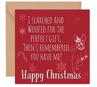 Felbridge Studio - Dog Christmas Card - Husband Christmas Card - Funny Rude Doggie Xmas Greetings Cards - Gift for Friends Husband Wife Son Daughter Brother Sister Girlfriend Boyfriend - 14cm