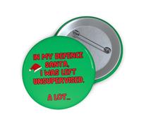 Felbridge Studio - Funny Christmas Pin Badge - Rude Xmas Badge - Secret Santa Gift for Men Women Work - Mum Dad Husband Wife Sister Brother Best Friend - 59mm