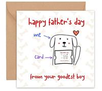 Felbridge Studio - Funny Fathers Day Card from the Dog - Fathers Day Gift - Father's Day Cards from the Doggy Pup Puppy Fur Baby Pet - Dad Daddy Father s Stepdad Stepfather Husband - 14cm