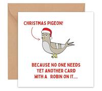 Felbridge Studio - Funny Pigeon Christmas Card - Humorous Rude Xmas Cards for Friends Husband Boyfriend Mum Dad Wife Girlfriend Partner Him Her Sister Brother Family Gay LGBT - Gift 2024-14cm