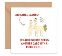 Felbridge Studio - Funny Pigeon Christmas Card - Humorous Rude Xmas Cards for Friends Husband Boyfriend Mum Dad Wife Girlfriend Partner Him Her Sister Brother Family Gay LGBT -14cm (Christmas Llama)