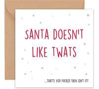 Felbridge Studio - Funny Rude Christmas Card - Humorous Xmas Cards for Friends Brother Sister Step Son Daughter Niece Nephew Mum Dad Husband Wife Girlfriend Boyfriend Him Her - Gift 2022-14cm (Single)