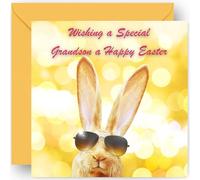 Felbridge Studio - Grandson Easter Card - Easter Cards Grandson - Easter Card for Grandson - 1st Happy Cute - 14cm
