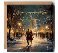 Felbridge Studio - Husband Boyfriend Fiancé Christmas Cards - Christmas Card - Xmas Cards for Wife Girlfriend Partner Him Her Man Woman - Gay LGBT - Gift 2025-14cm