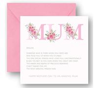 Felbridge Studio - Mothers Day Card - from Daughter - For Mum Mummy Ma Mammy Mother s - From Son Daughter Child Both of Us - Sentimenta Mothers Day Gifts - 14cm