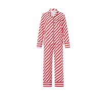 Felcia Women 2 Piece Christmas Pajama Set Long Sleeve Lapel Collar Button Down Shirt and Pants Diamond Grid Striped Print Loungewear Pjs (Red White A, S)