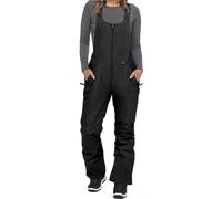 Felcia Women Ski Bib Pants Waterproof Windproof Snowborad Overalls Thermal Insulation Adjustable Strap Romper Suspender Dungarees (Black A, XXL)