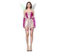 Felcia Women's Magic Fairy Fancy Dress Costume Halloween Anime Cosplay Costume Sexy Pixie Princess Costume for Themed Party (B-Pink, M)