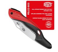 FELCO 603 Folding pruning saw with curved 200 mm blade, soft touch handle, 100 mm cutting diameter, ambidextrous