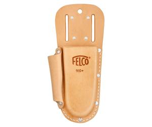 Felco 910 Plus leather holster for secateurs - Loop and clip with side pocket