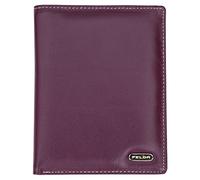 Felda Genuine Leather Passport Holder - RFID Protection and Credit Card Organizer - Purple Multi
